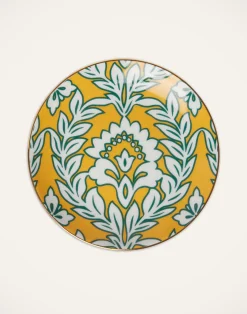 La DoubleJ Piatti Da Dessert & Piattini|Tavola<Side Plates Set Of 2Yellow - Violet Garland in Porcelain
