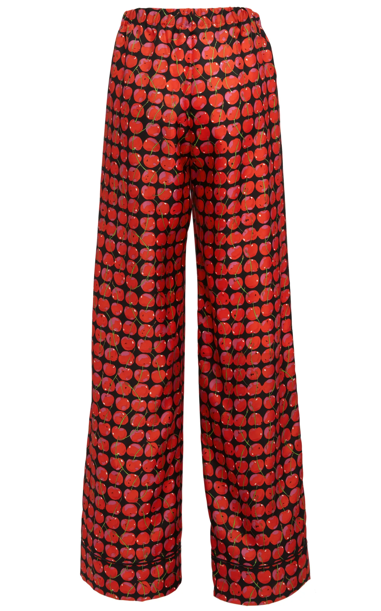 La DoubleJ Loungewear<Silk PajamaBlack Cherries in Twill Silk