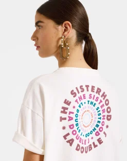 La DoubleJ Felpe E Magliette<Sisterhood TeeSolid Print in Jersey Loira