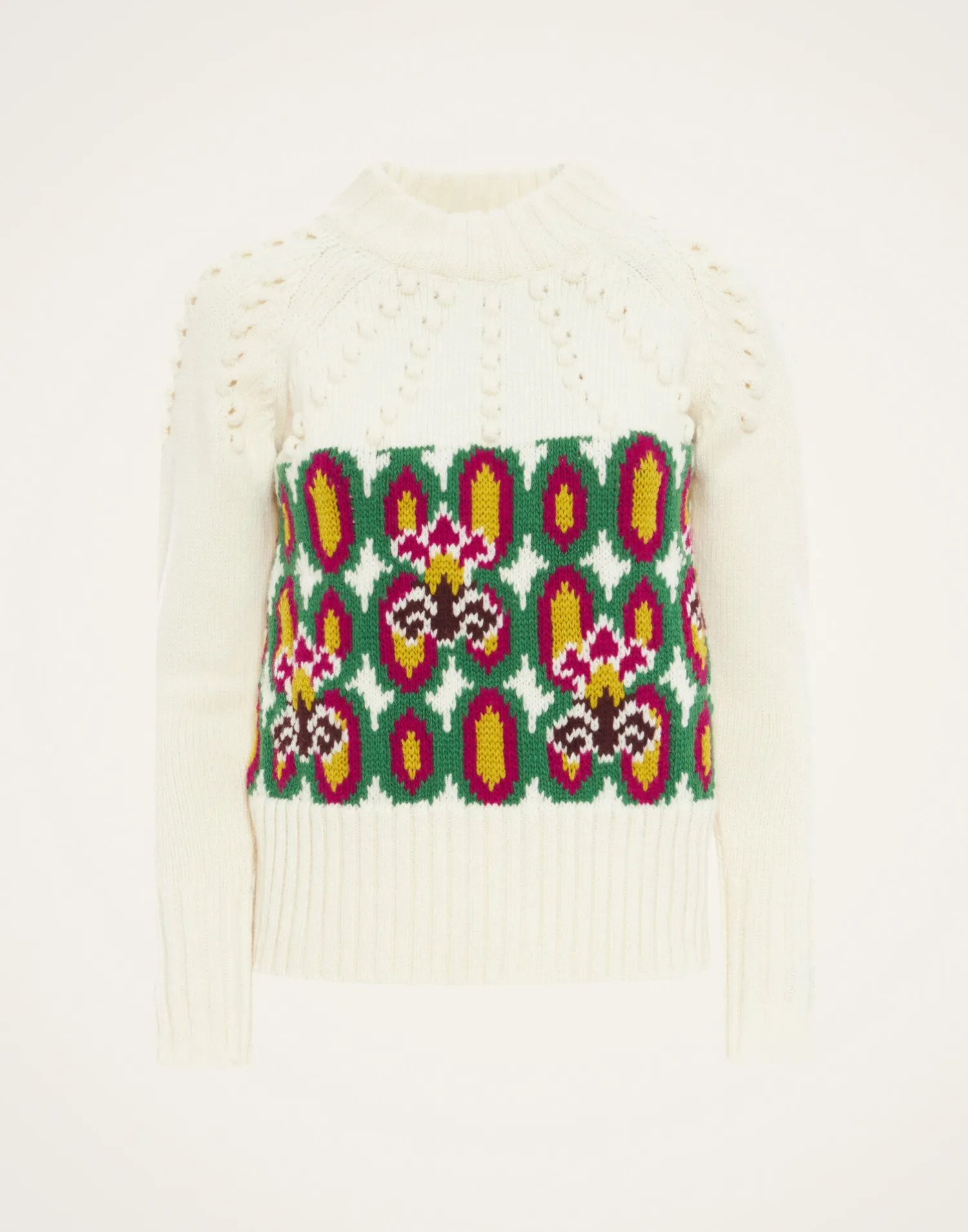La DoubleJ Maglieria<Ski Lift SweaterArcturus Placée White in Jacquard