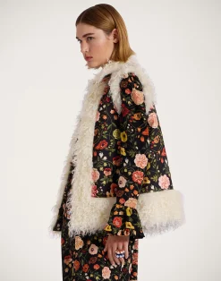 La DoubleJ Capispalla<Sleeveless Folk JacketBotticelli Black in Compact Jersey