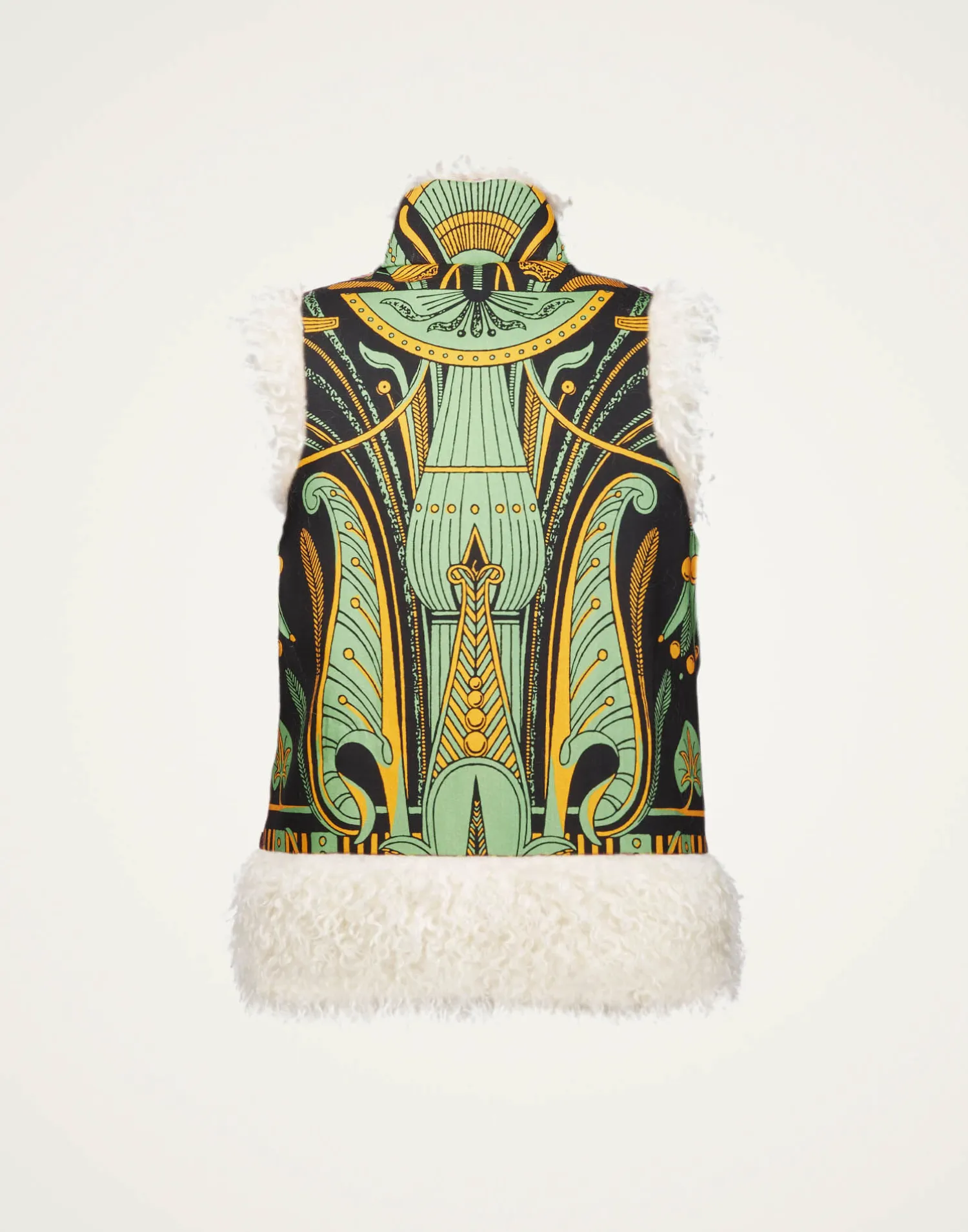 La DoubleJ Capispalla<Sleeveless Folk JacketThe Nile Placée Black in Faille