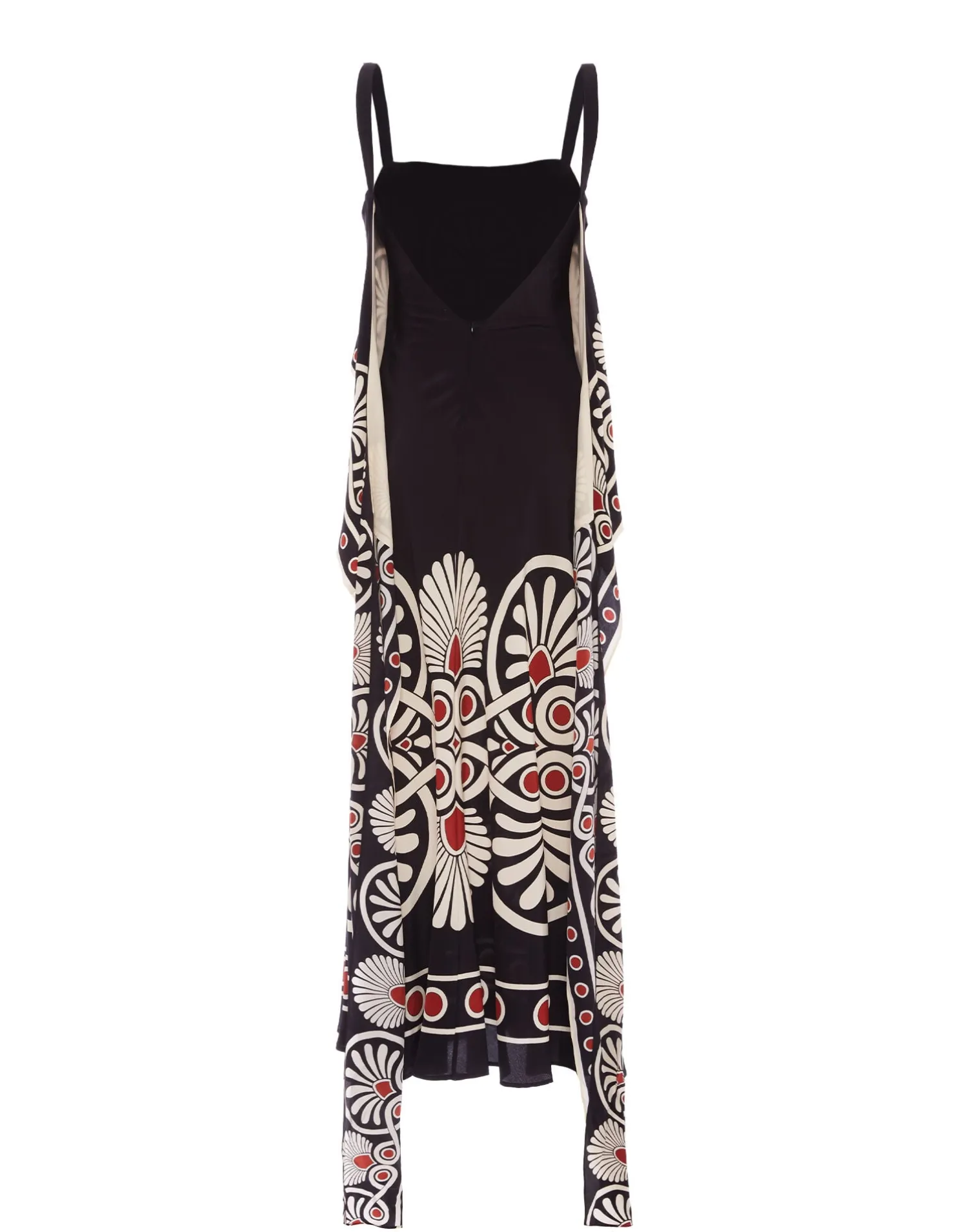 La DoubleJ Party Dressing<Slip-Around DressMedallion Placée Black in Crepe De Chine