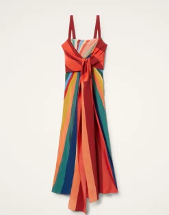 La DoubleJ Vestiti<Slip-Around DressRainbow in Crepe De Chine