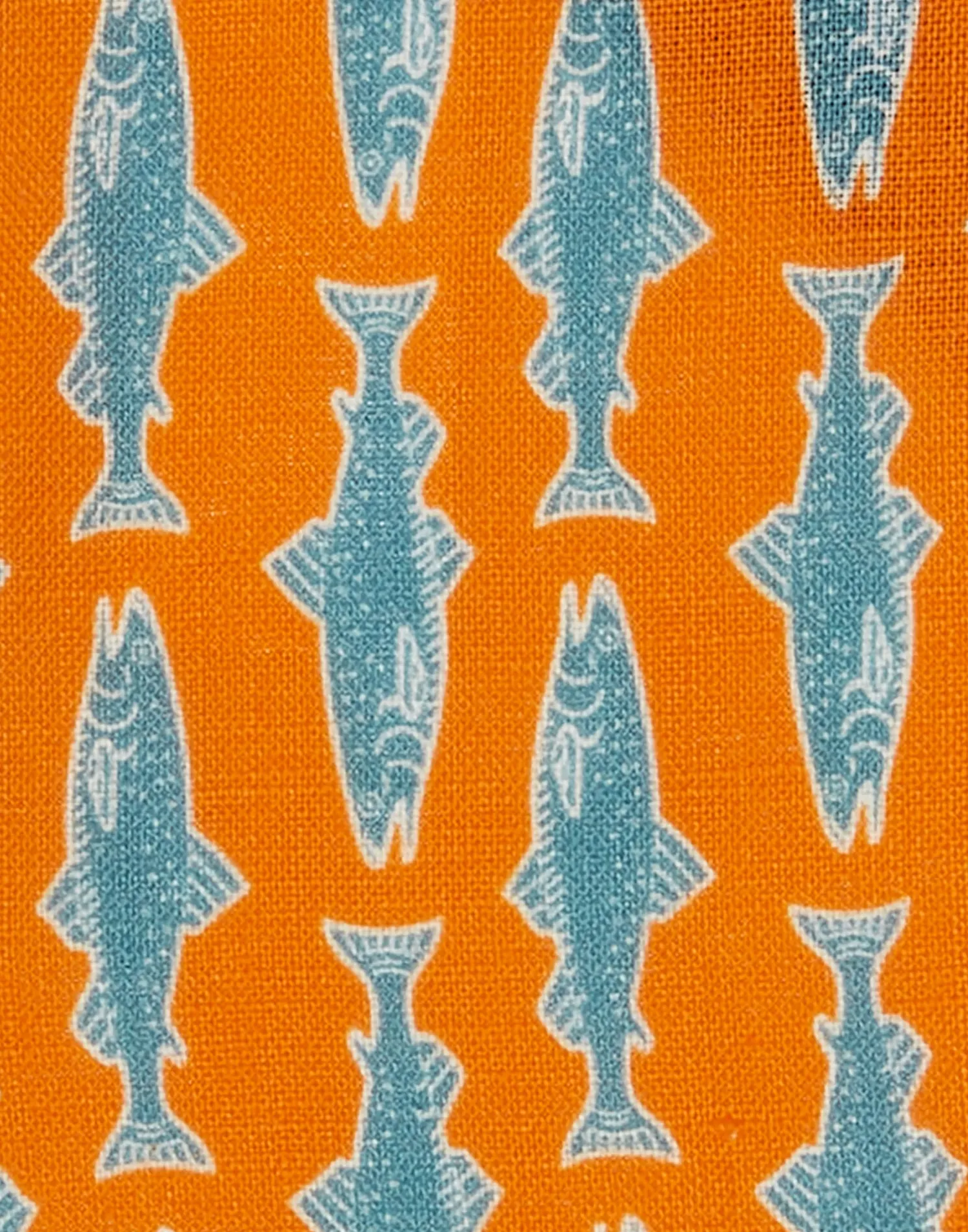 La DoubleJ Tovaglioli|Tessili<Small Napkins Set Of 4Como Fish Orange Small in Linen