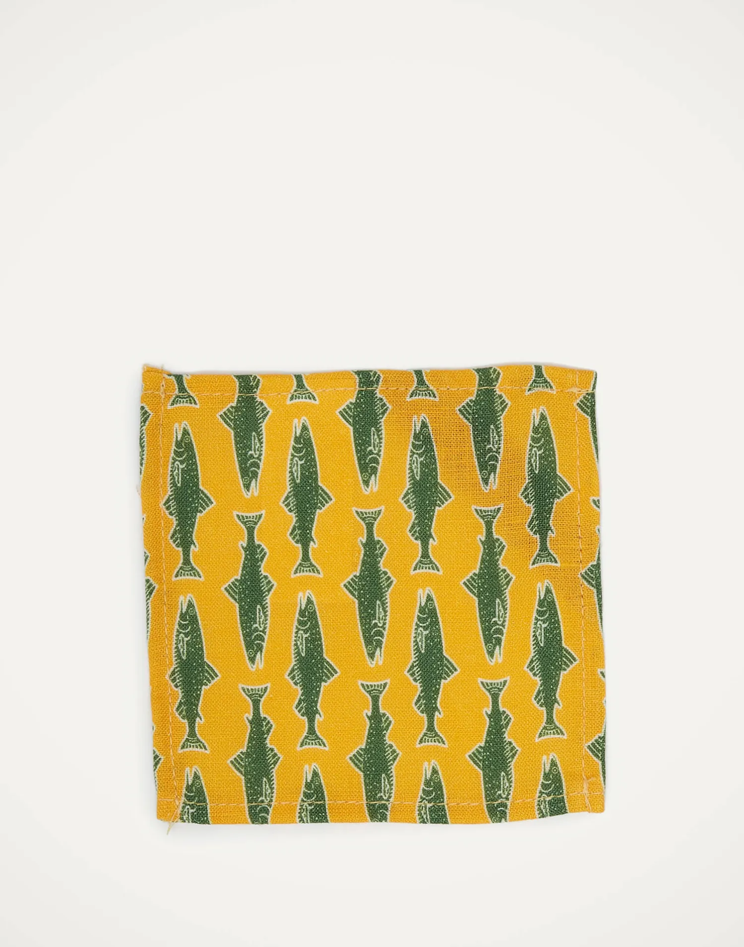 La DoubleJ Tovaglioli|Tessili<Small Napkins Set Of 4Como Fish Yellow Small in Linen