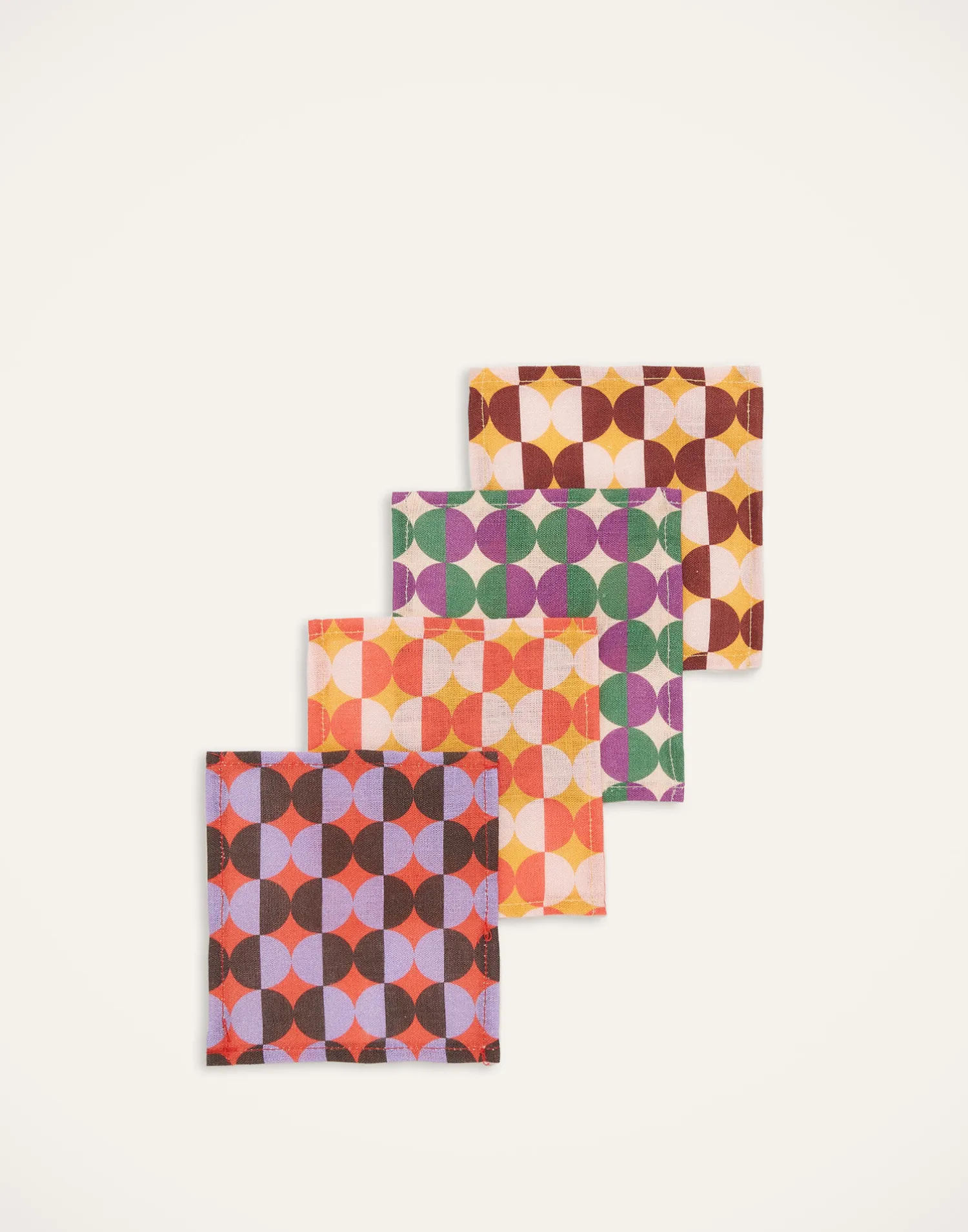 La DoubleJ Tovaglioli|Tessili<Small Napkins Set Of 4Mezzaluna Mix in Linen