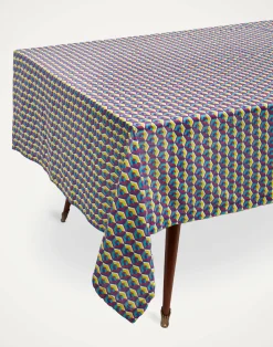 La DoubleJ Tovaglie|Tessili<Small TableclothCubi Giallo/Fucsia in Linen