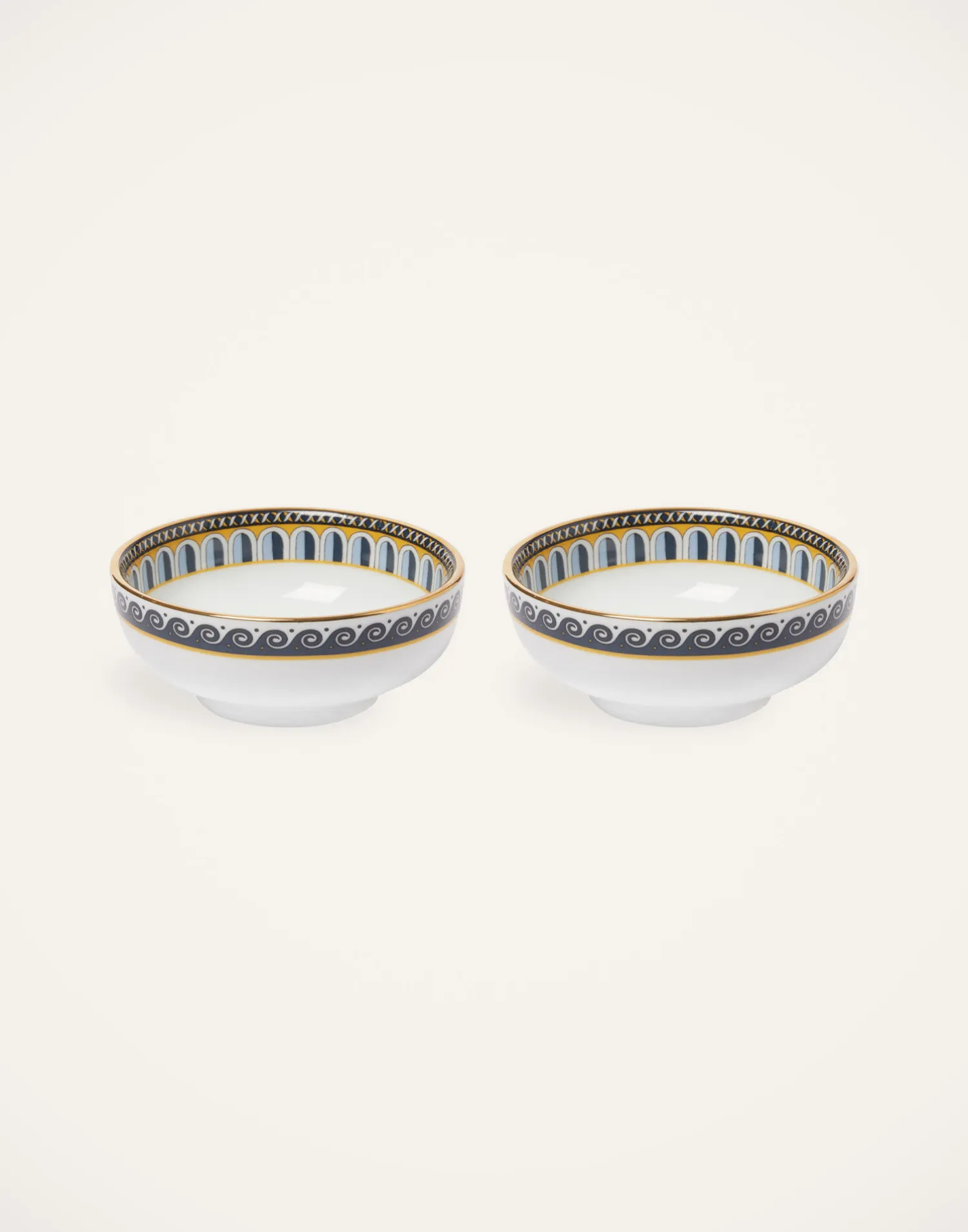 La DoubleJ Accessori Per La Tavola|Tavola<Snack Bowl Set Of 2Napoli in Porcelain