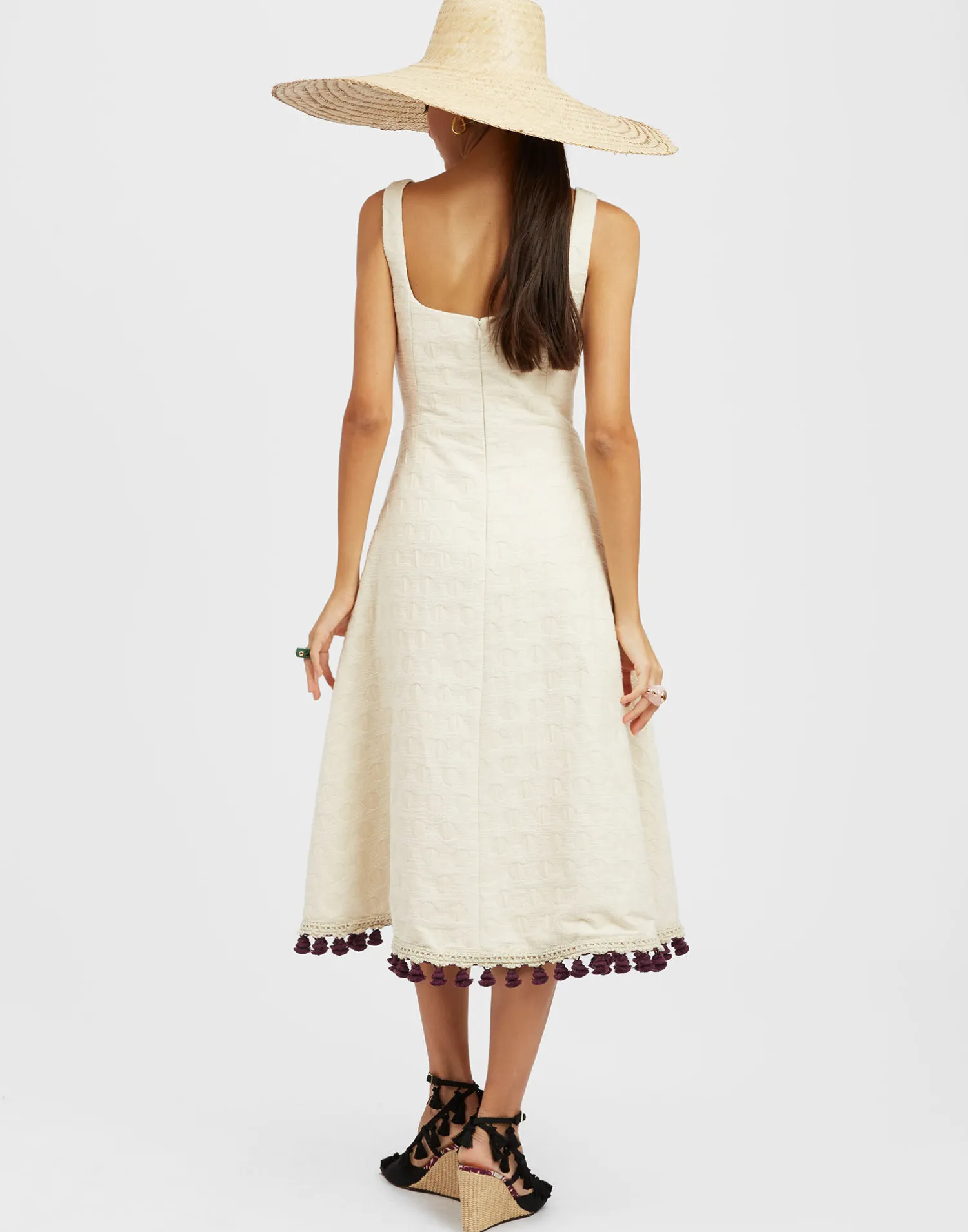 La DoubleJ Vestiti<Sophia Dress EmbroideredCreamy in Jacquard