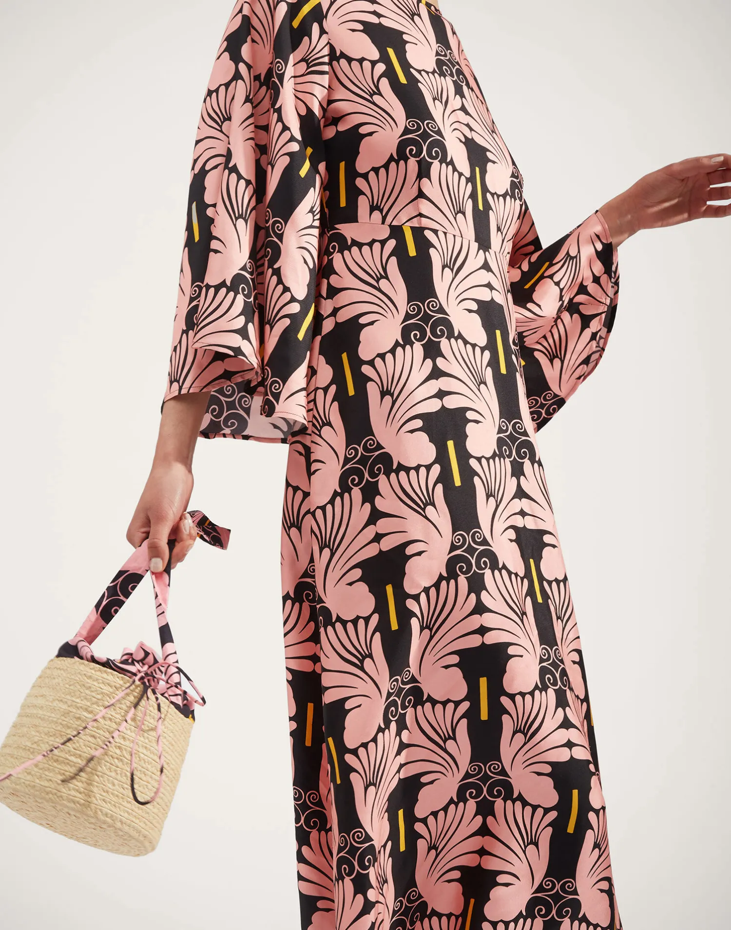 La DoubleJ Vestiti<Sorella DressAli Rosa in Twill Silk