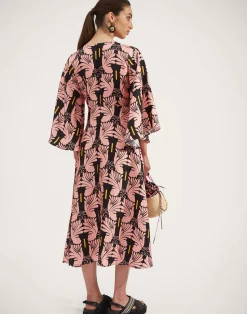 La DoubleJ Vestiti<Sorella DressAli Rosa in Twill Silk