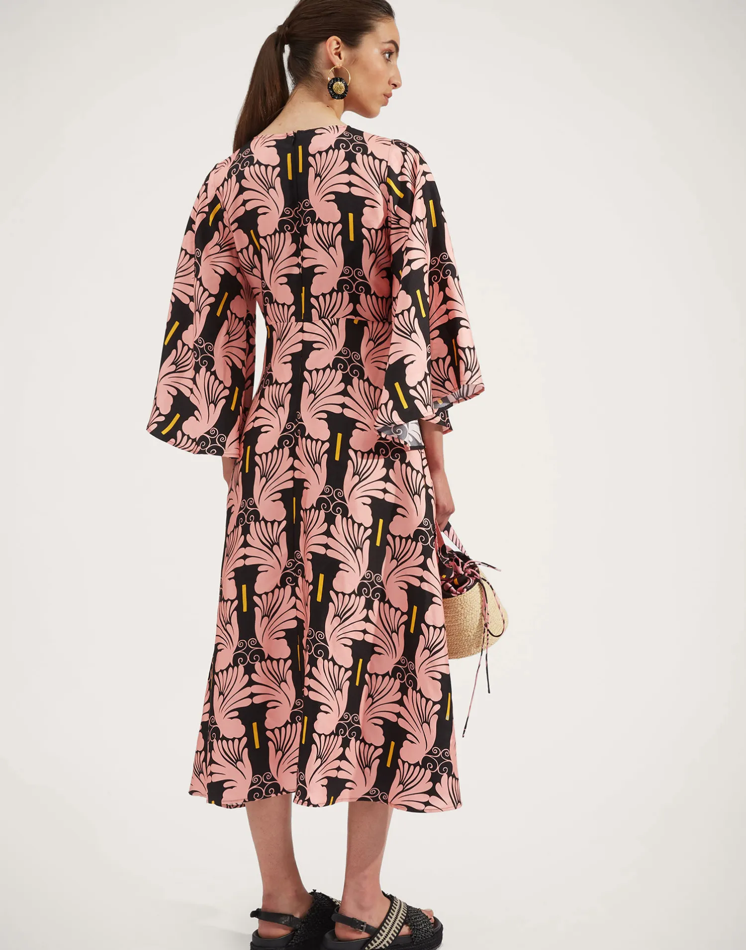 La DoubleJ Vestiti<Sorella DressAli Rosa in Twill Silk