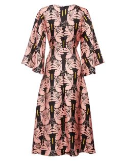 La DoubleJ Vestiti<Sorella DressAli Rosa in Twill Silk