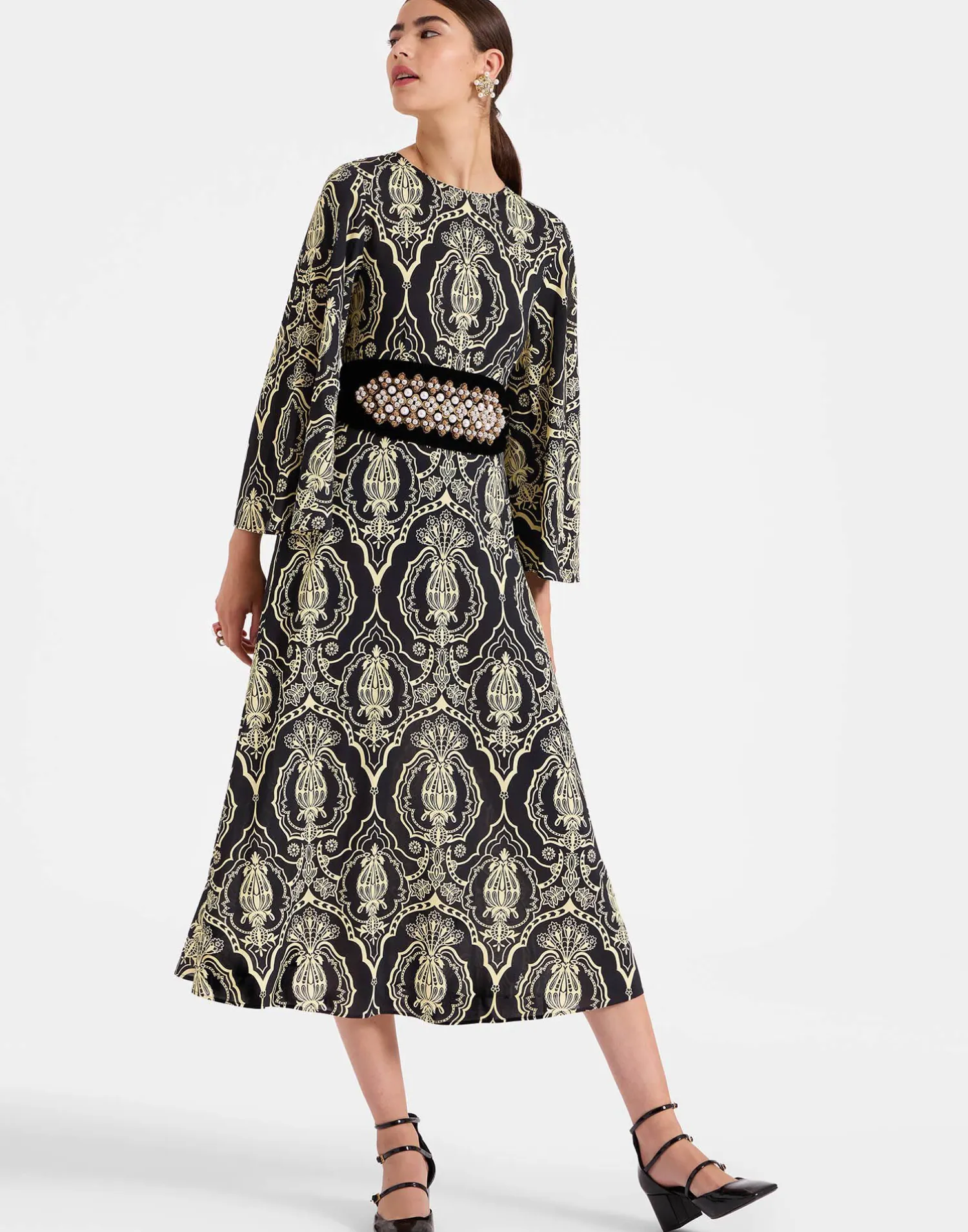 La DoubleJ Vestiti<Sorella DressBanquet Black in Flowy Jersey