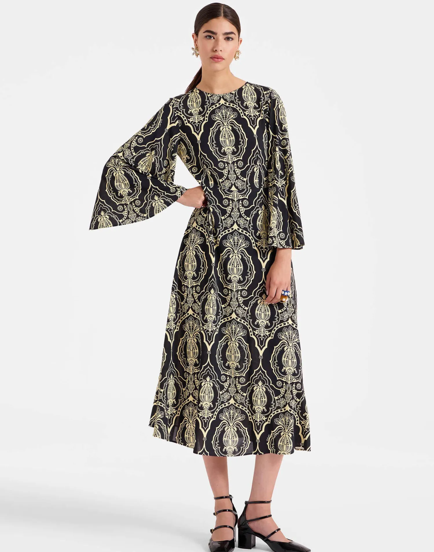 La DoubleJ Vestiti<Sorella DressBanquet Black in Flowy Jersey