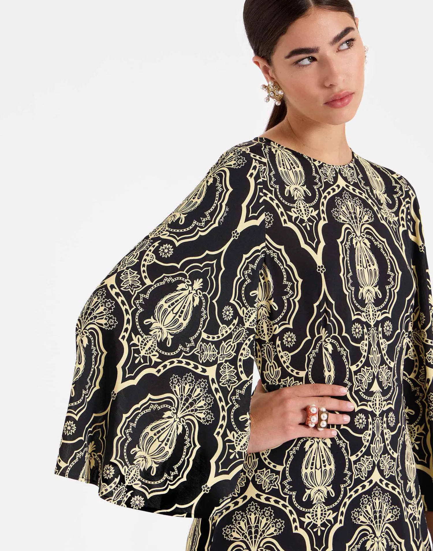 La DoubleJ Vestiti<Sorella DressBanquet Black in Flowy Jersey