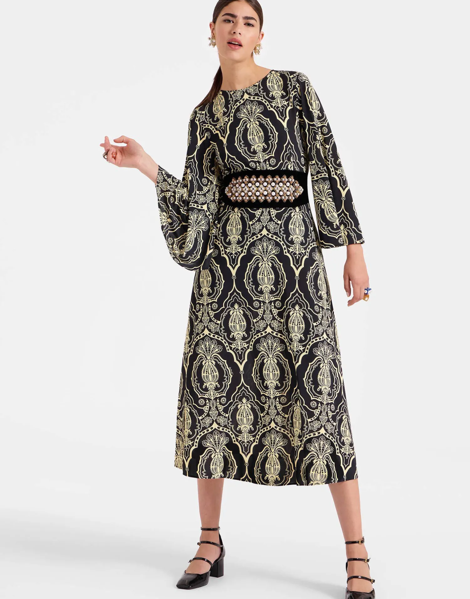 La DoubleJ Vestiti<Sorella DressBanquet Black in Flowy Jersey