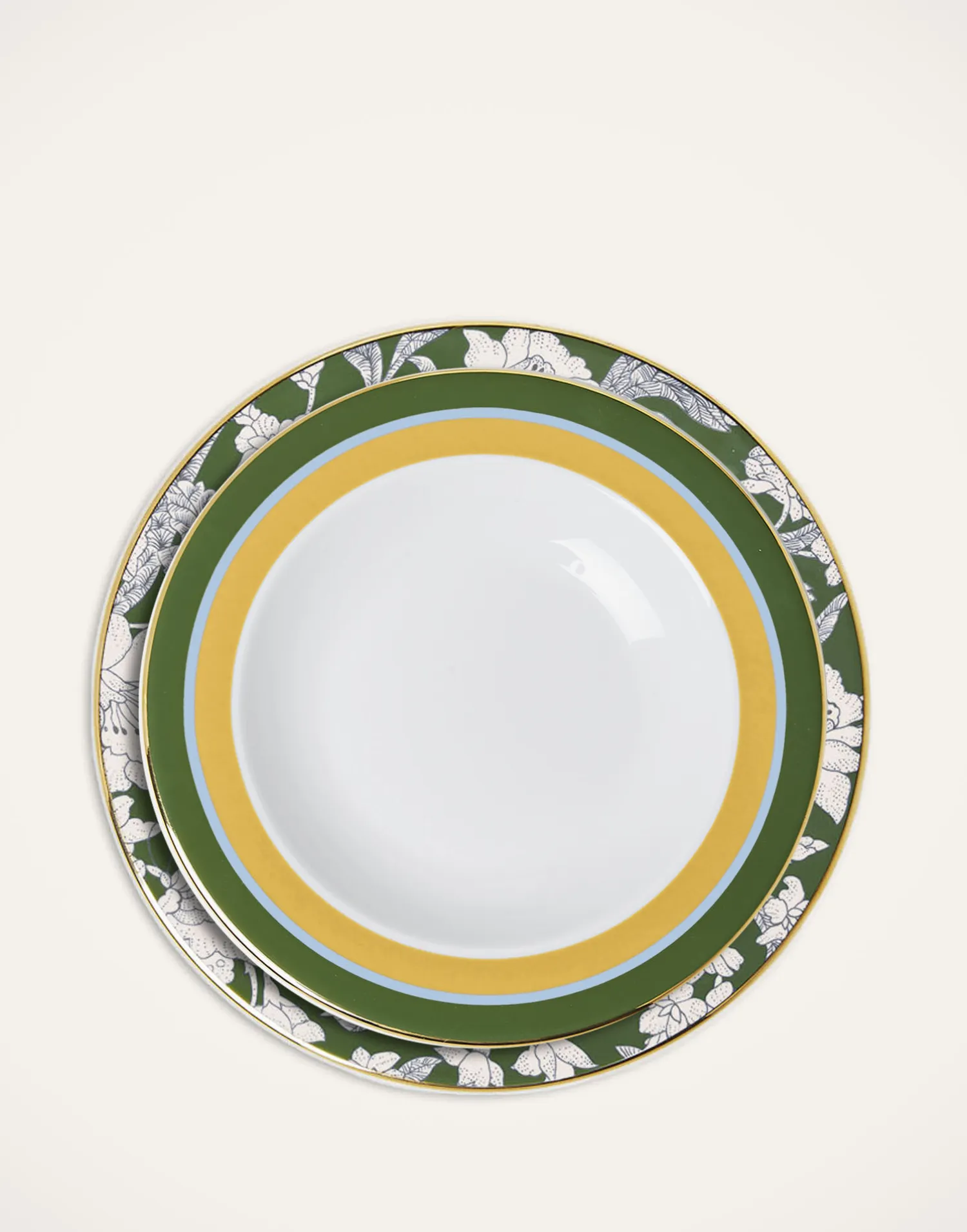 La DoubleJ Piatti|Tavola<Soup And Dinner Plates SetRoman Holiday Avorio in Porcelain