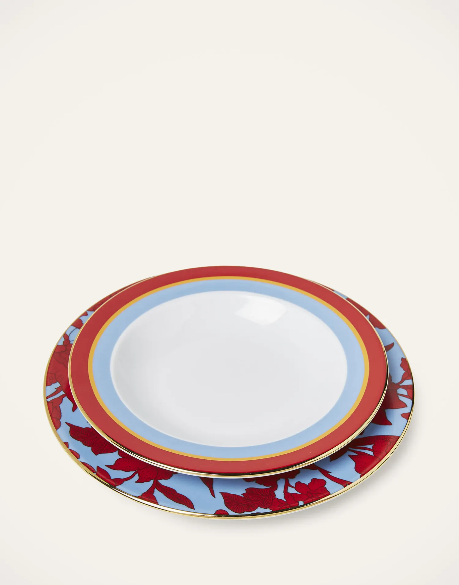 La DoubleJ Piatti|Tavola<Soup And Dinner Plates SetRoman Holiday Vino in Porcelain