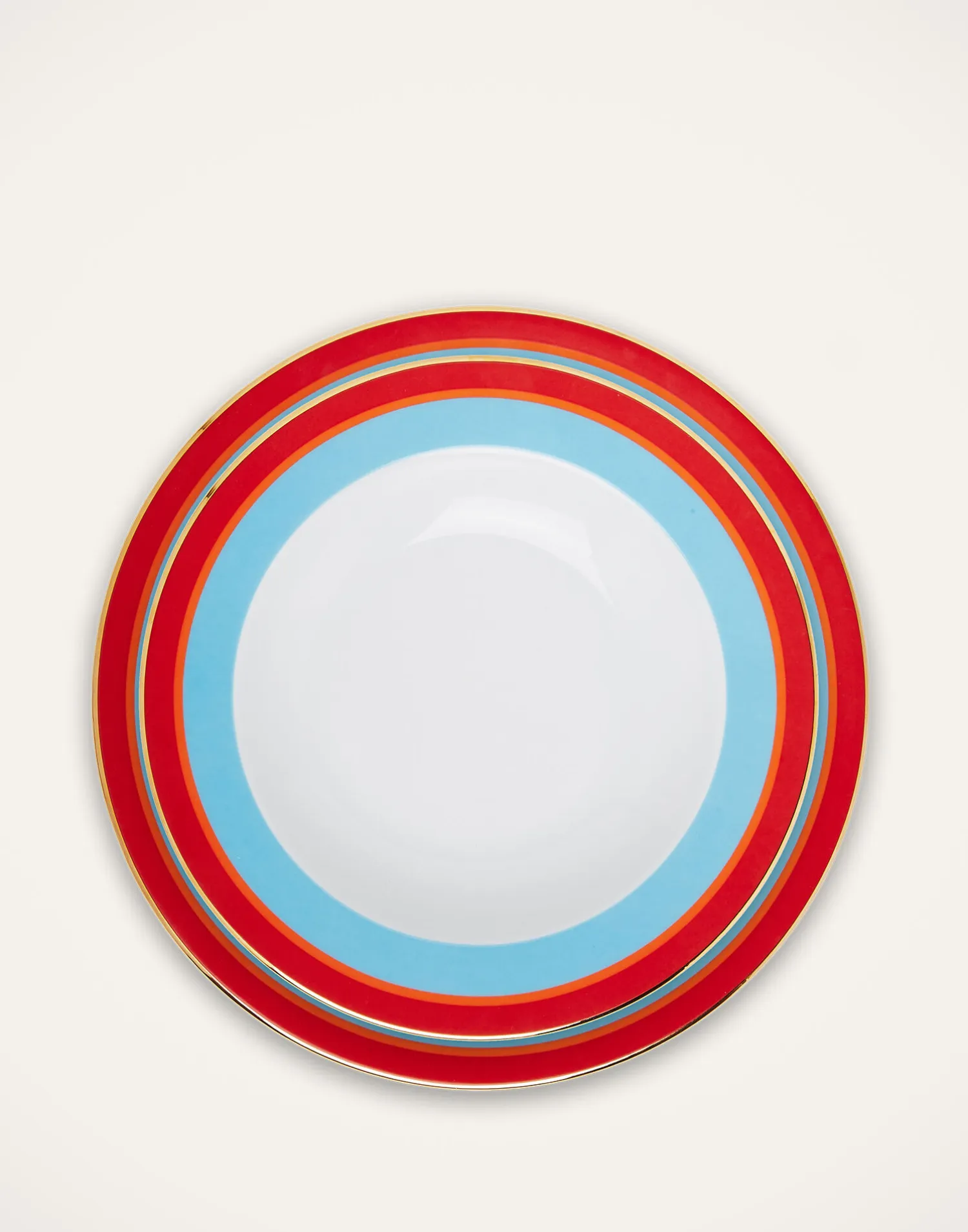 La DoubleJ Piatti|Tavola<Soup & Dinner Plate Set of 4Rainbow Mix in Porcelain