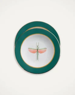 La DoubleJ Piatti|Tavola<Soup Plates Set Of 2Libellula in Porcelain