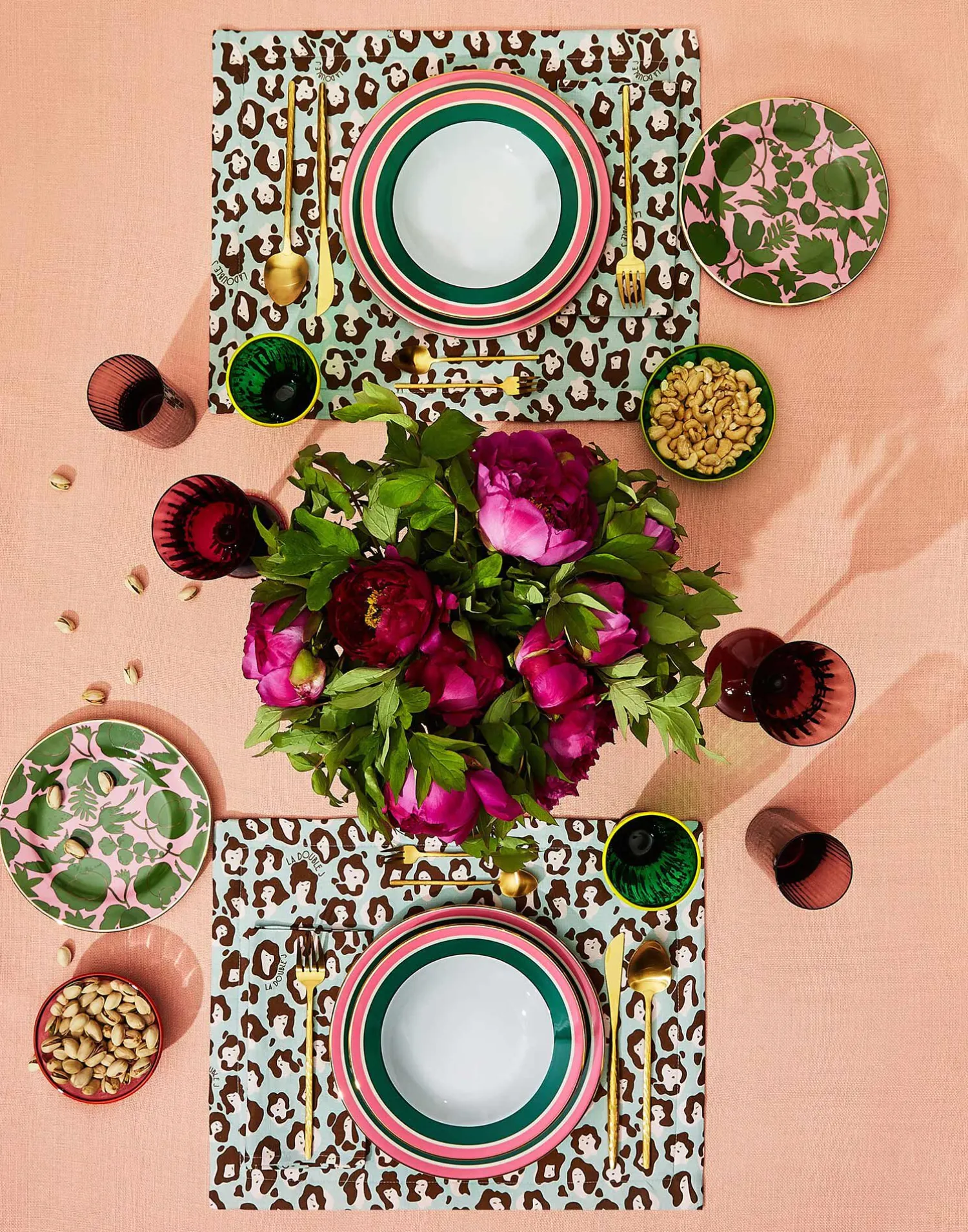La DoubleJ Piatti|Tavola<Soup Plates Set Of 2Rainbow Forest Green in Porcelain