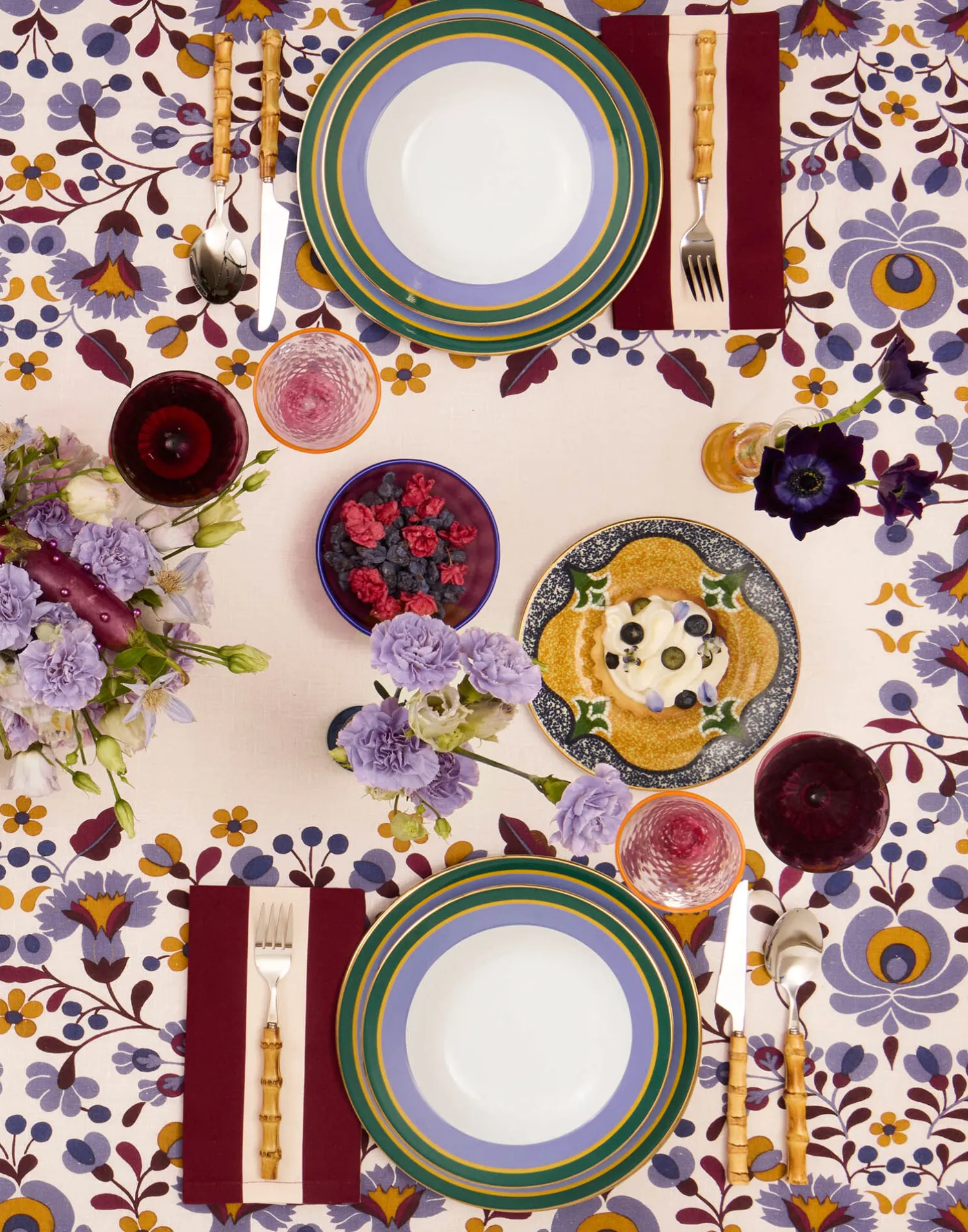 La DoubleJ Piatti|Tavola<Soup Plates Set Of 2Rainbow Violet in Porcelain