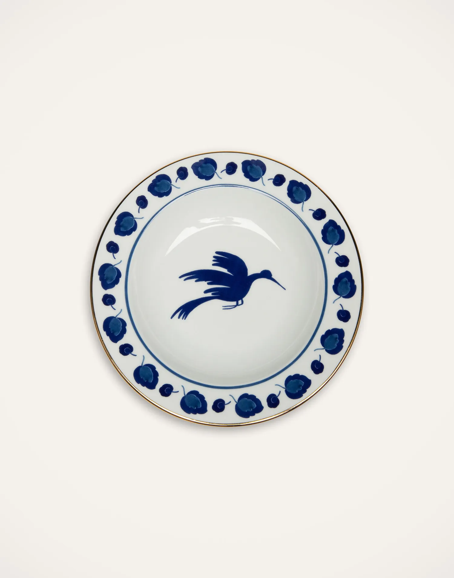 La DoubleJ Piatti|Tavola<Soup Plates Set Of 2Wildbird Blue in Porcelain