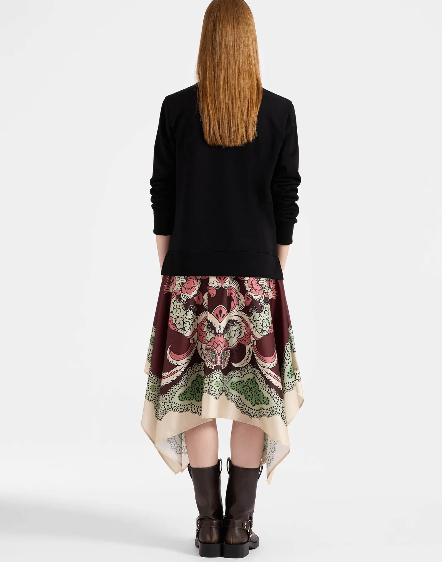 La DoubleJ Vestiti<Sporty Foulard DressPortal Placée Brown in Heavy Jersey