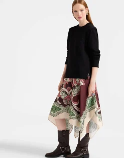 La DoubleJ Vestiti<Sporty Foulard DressPortal Placée Brown in Heavy Jersey