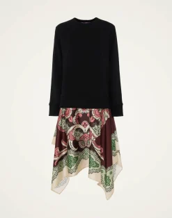 La DoubleJ Vestiti<Sporty Foulard DressPortal Placée Brown in Heavy Jersey