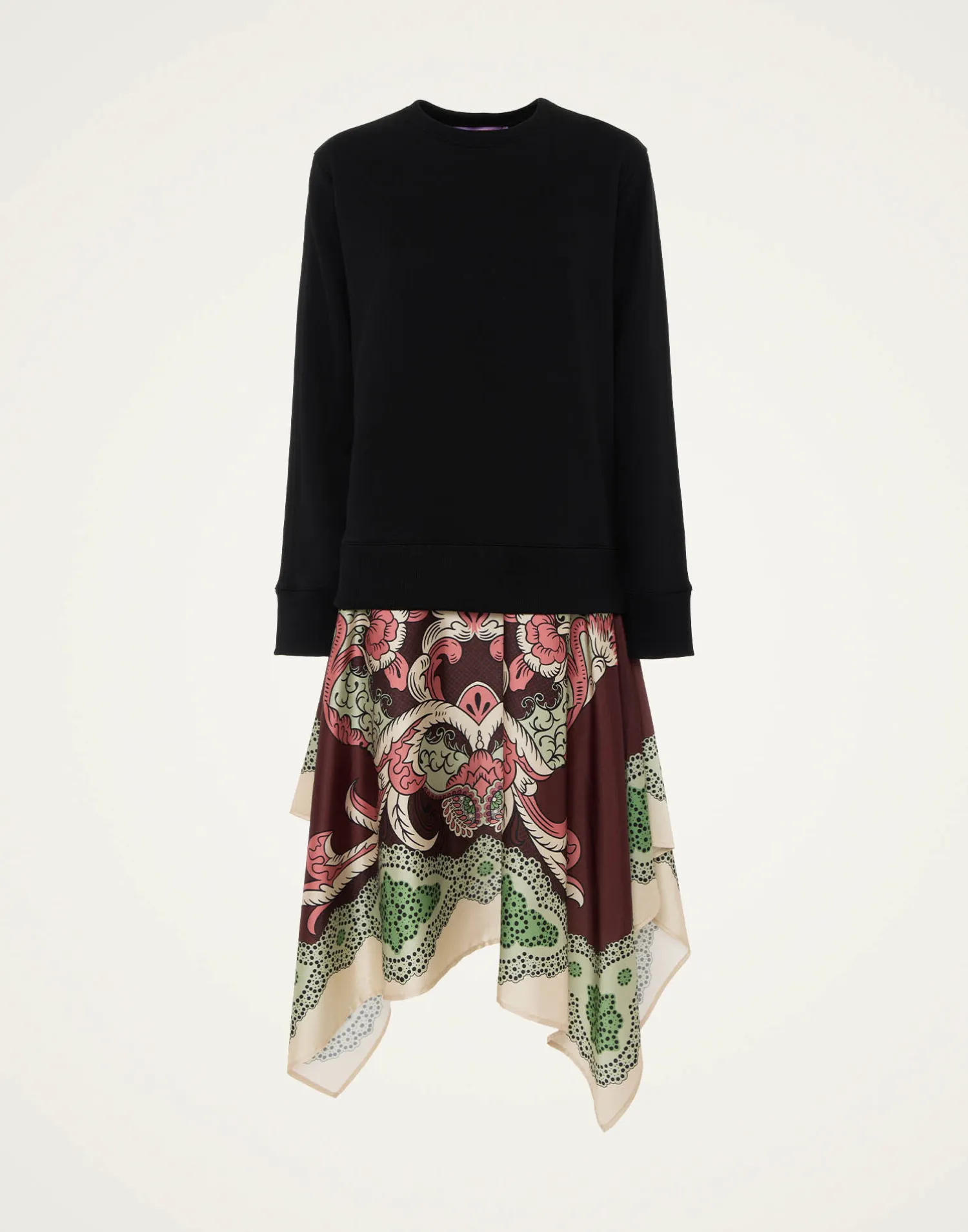 La DoubleJ Vestiti<Sporty Foulard DressPortal Placée Brown in Heavy Jersey