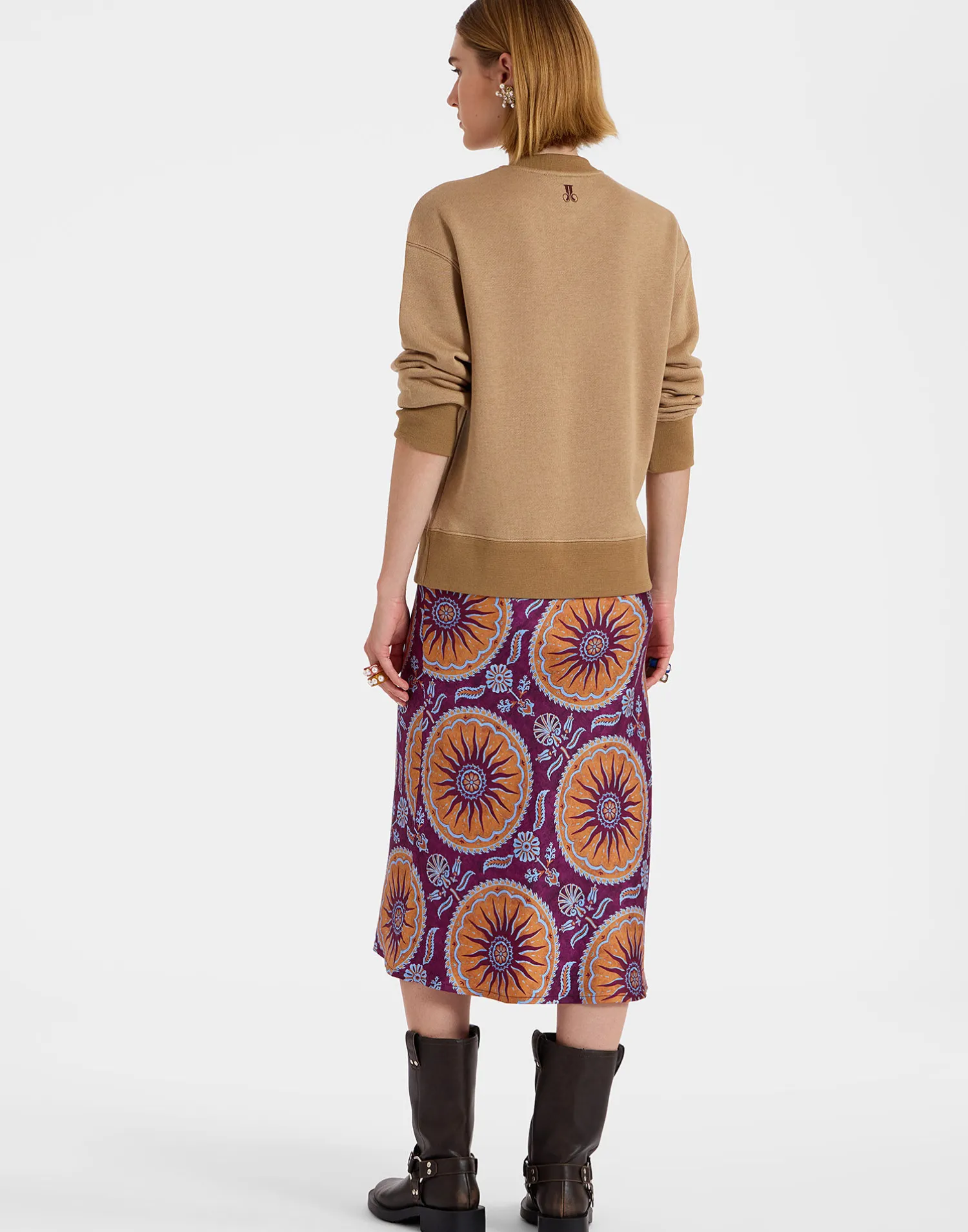 La DoubleJ Vestiti<Sporty Pencil DressSovereign Purple in Silk Twill