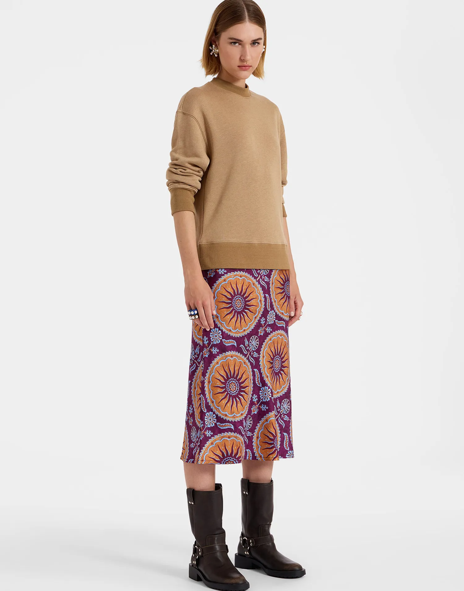 La DoubleJ Vestiti<Sporty Pencil DressSovereign Purple in Silk Twill