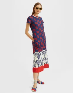 La DoubleJ Vestiti<Sporty Swing DressPalmetto Placée in Cotton Jersey