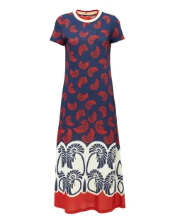 La DoubleJ Vestiti<Sporty Swing DressPalmetto Placée in Cotton Jersey