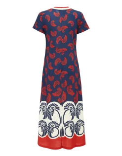 La DoubleJ Vestiti<Sporty Swing DressPalmetto Placée in Cotton Jersey