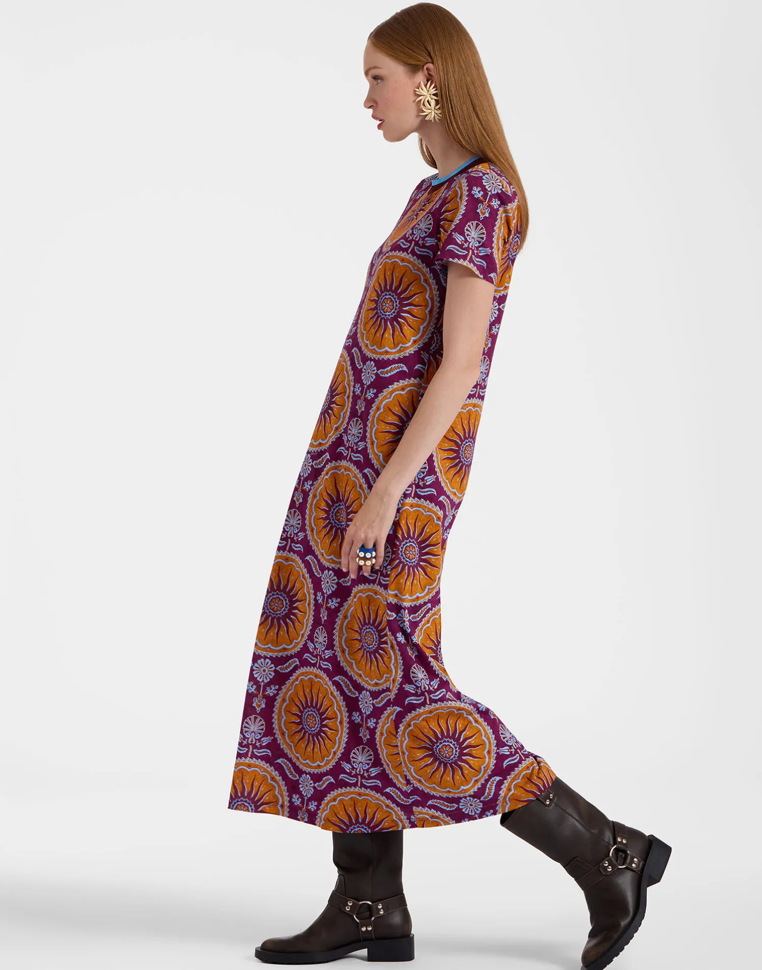 La DoubleJ Vestiti<Sporty Swing DressSovereign Purple in Cotton Jersey