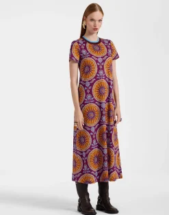 La DoubleJ Vestiti<Sporty Swing DressSovereign Purple in Cotton Jersey