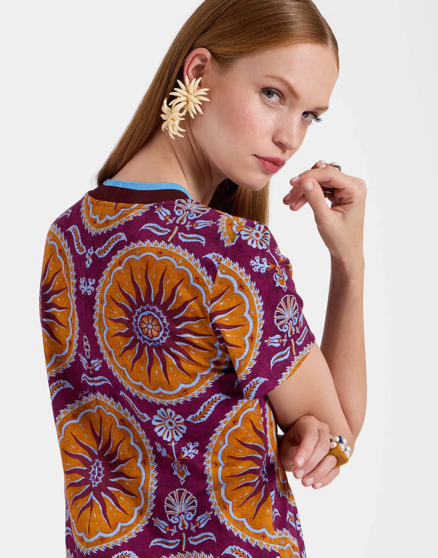 La DoubleJ Vestiti<Sporty Swing DressSovereign Purple in Cotton Jersey