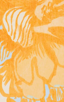 La DoubleJ Foulard E Sciarpe|Accessories<Square ScarfAnemone Orange in Cotton & Silk