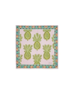 La DoubleJ Foulard E Sciarpe|Accessories<Square ScarfBig Pineapple Pink in Cotton/Silk