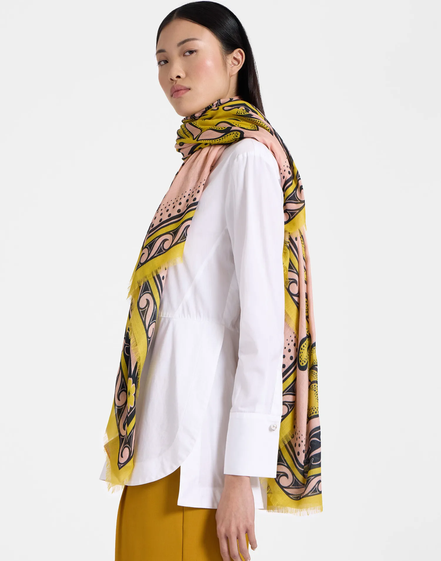 La DoubleJ Foulard E Sciarpe|Accessories<Square ScarfHerald Fuchsia in Modal Silk