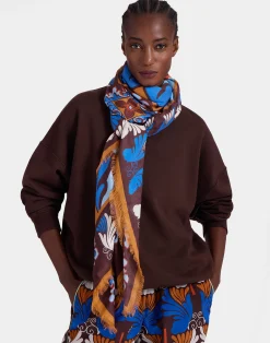 La DoubleJ Accessories|Foulard E Sciarpe<Square ScarfPalazzo Light Blue in Modal Silk