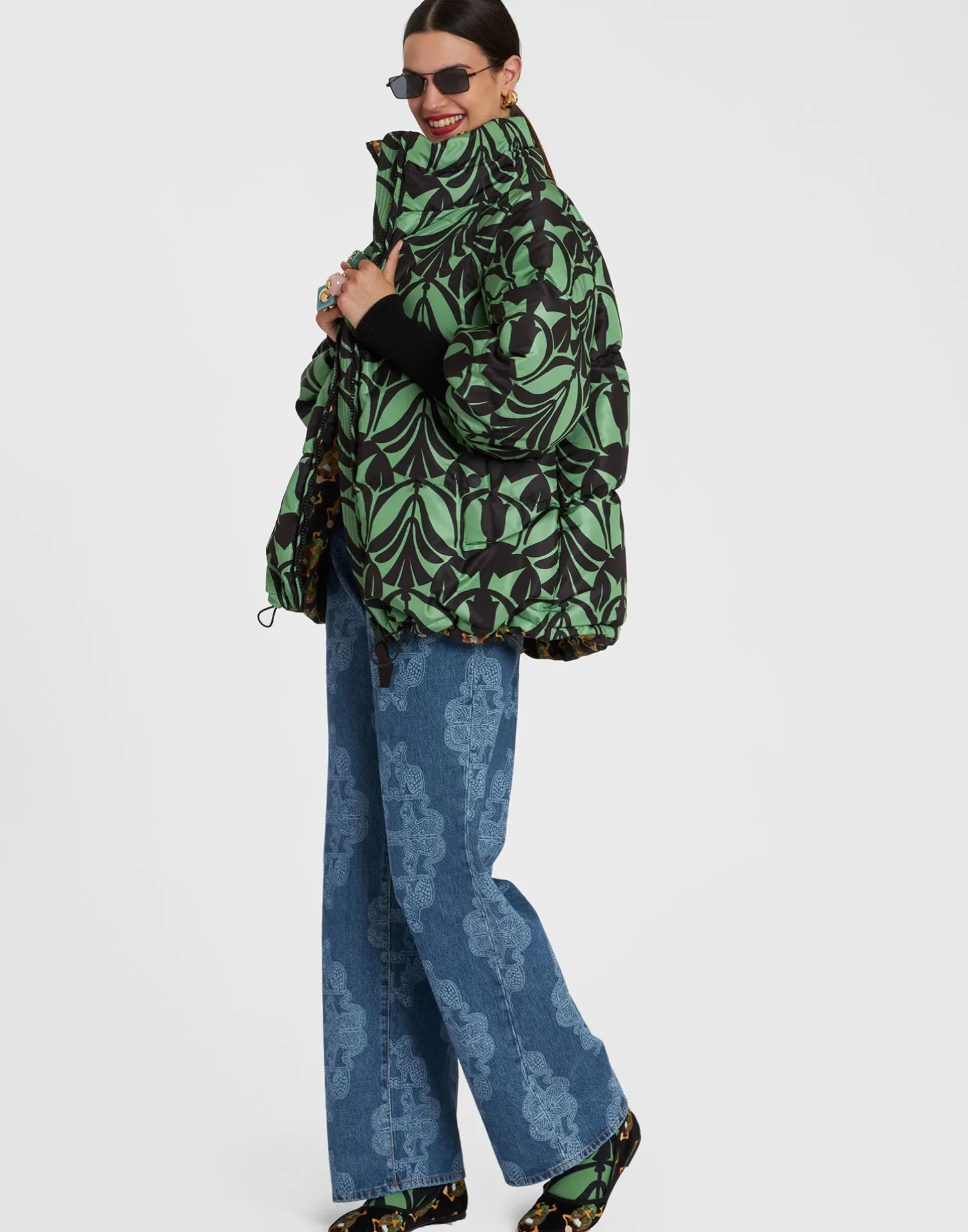 La DoubleJ Capispalla<St. Moritz JacketPapyrus Green in Light Faille