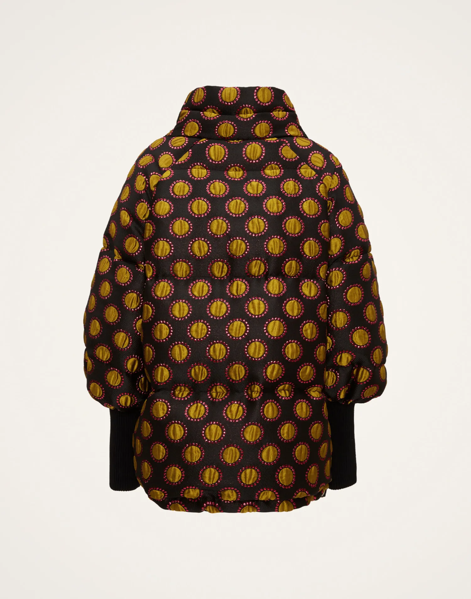 La DoubleJ Capispalla<St. Moritz Reversible JacketWinter Sun Black in Jacquard