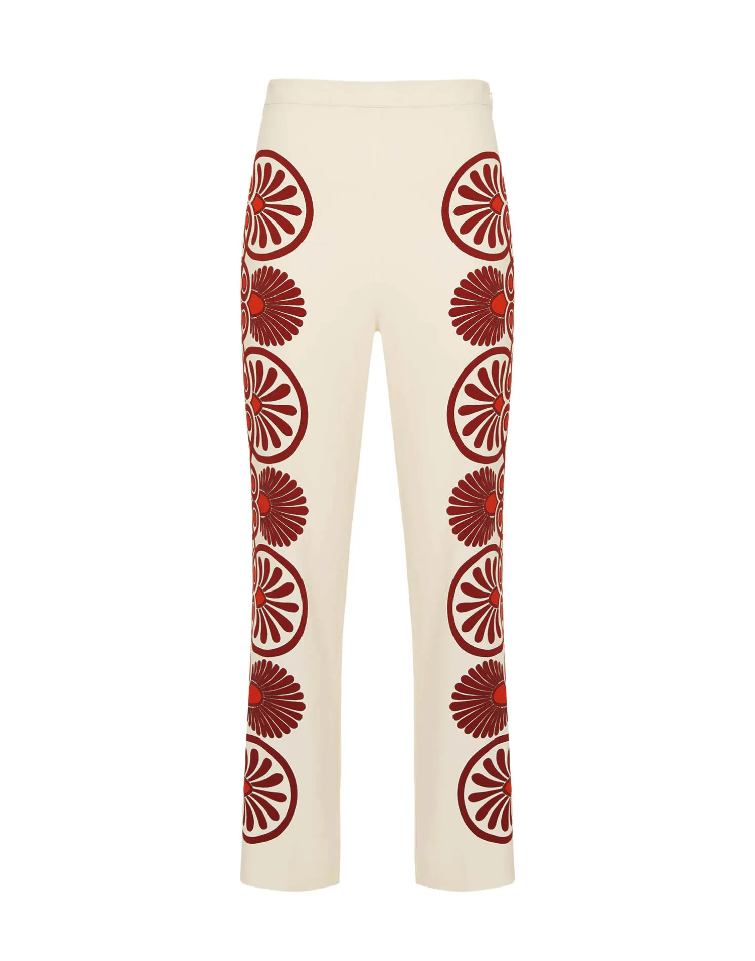La DoubleJ Pantaloni E Shorts<Stretch PantsMedallion Placée Cream in Envers Satin