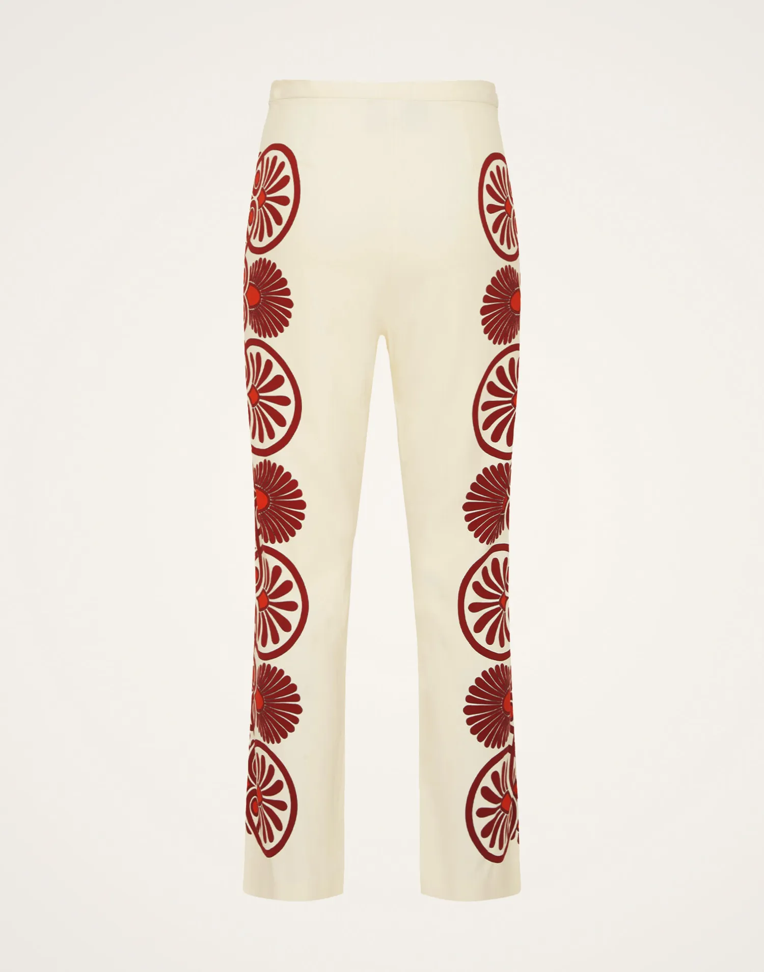 La DoubleJ Pantaloni E Shorts<Stretch PantsMedallion Placée Cream in Envers Satin