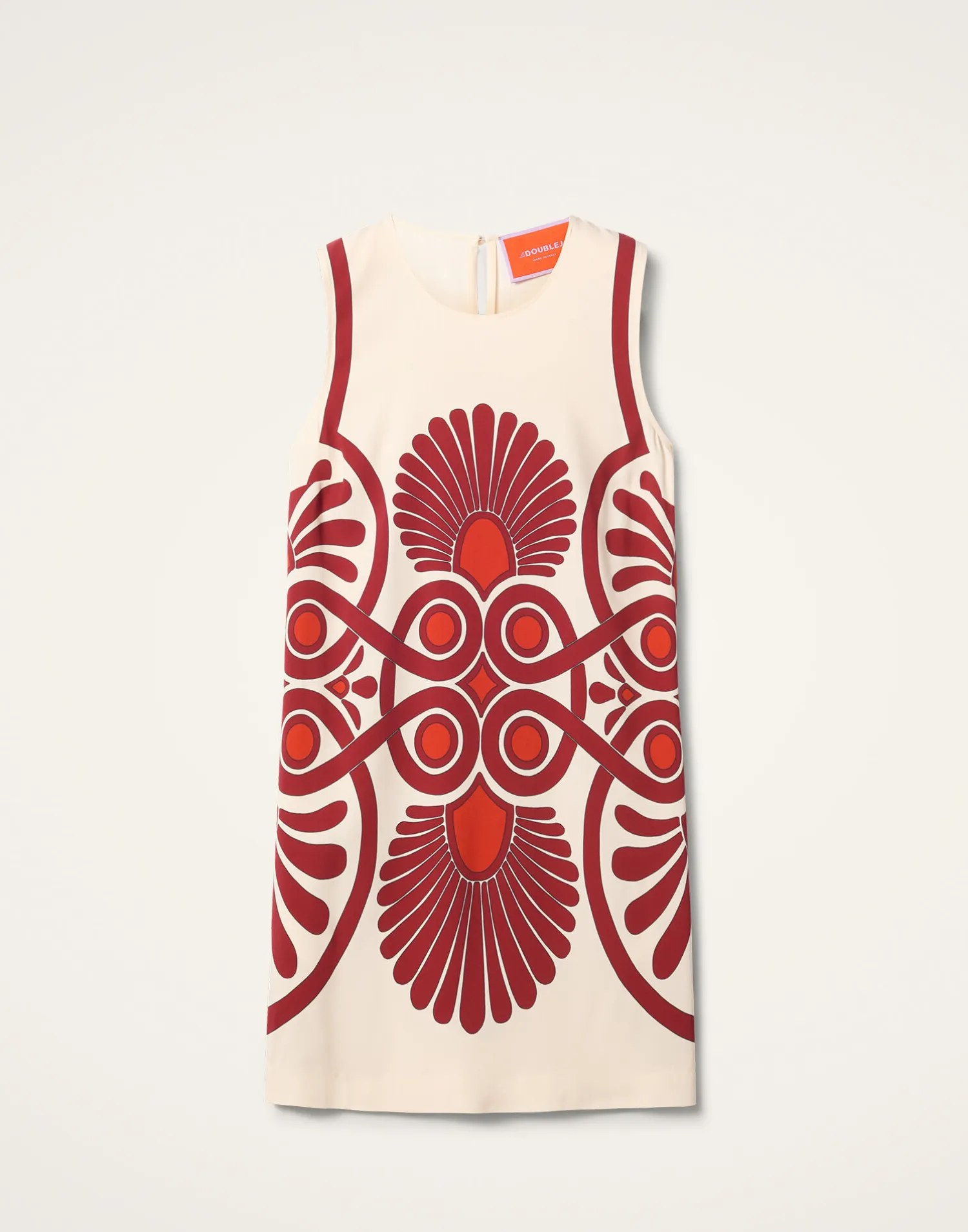 La DoubleJ Camicie E Top|Vestiti<Stretch TunicMedallion Placée Cream in Envers Satin